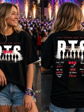 BTS Arirang Tour Graphic Tee - Black